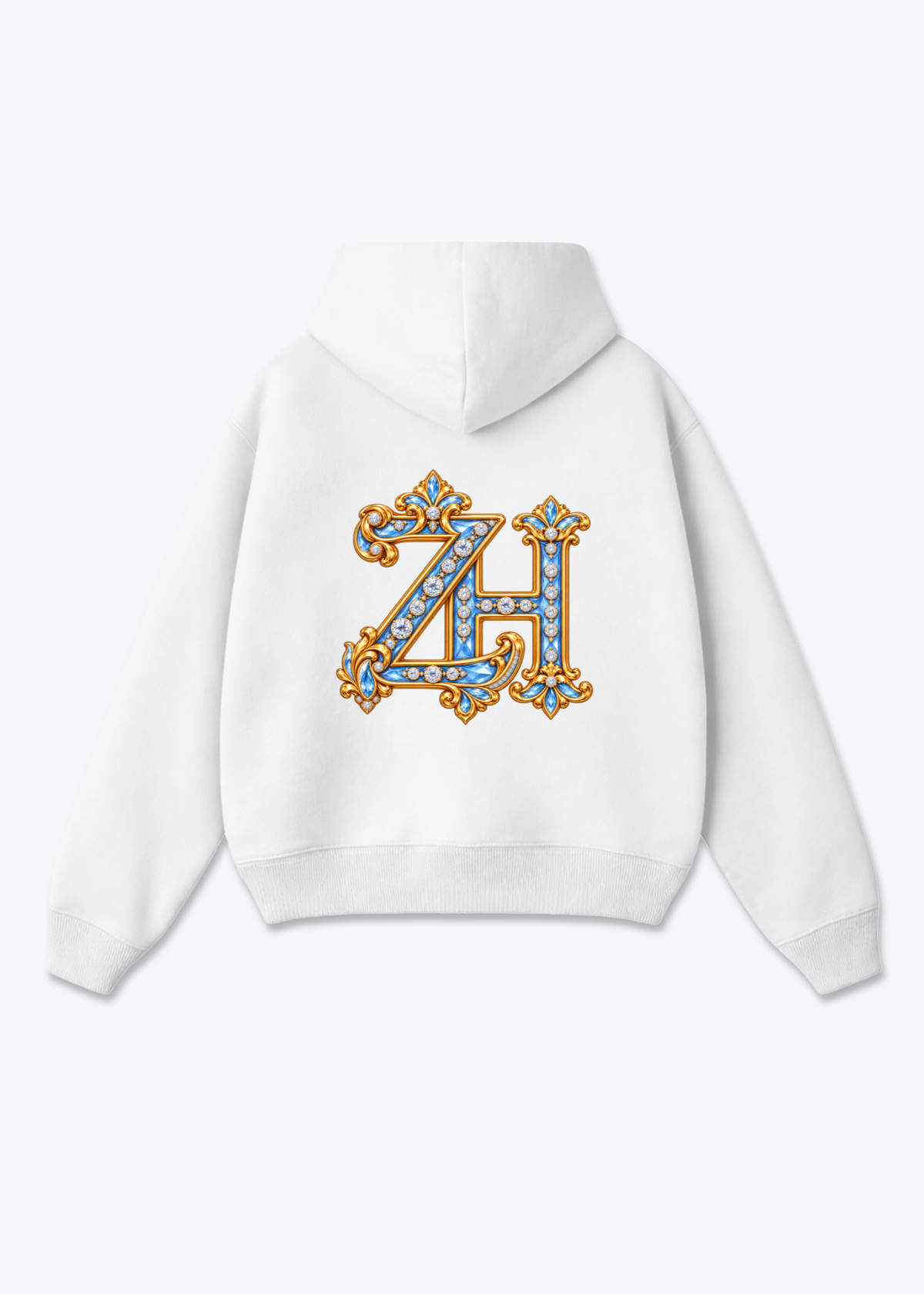 Zürich ZH Oversized Hoodie - White Back (Designed)