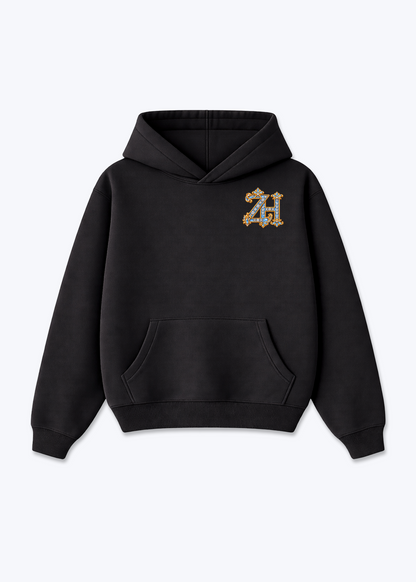 Zürich ZH Oversized Hoodie - Black Front (Designed)