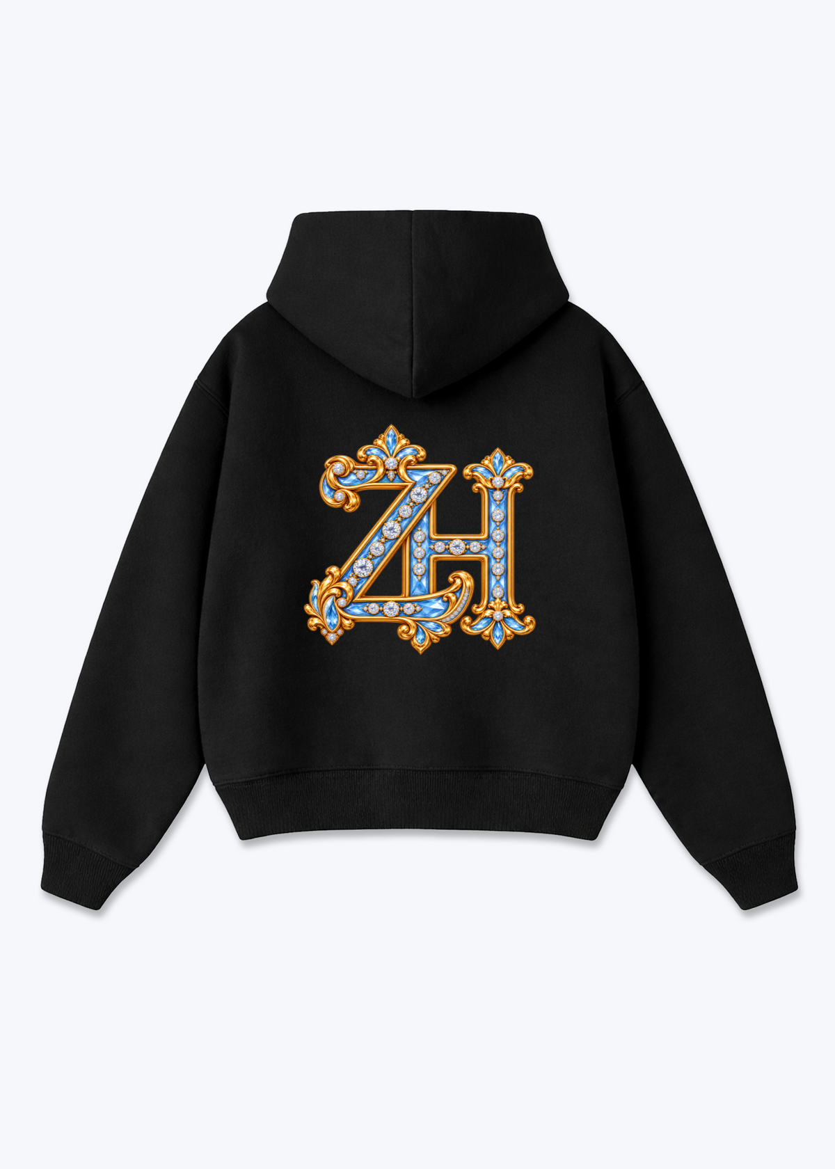 Zürich ZH Oversized Hoodie - Black Back (Designed)