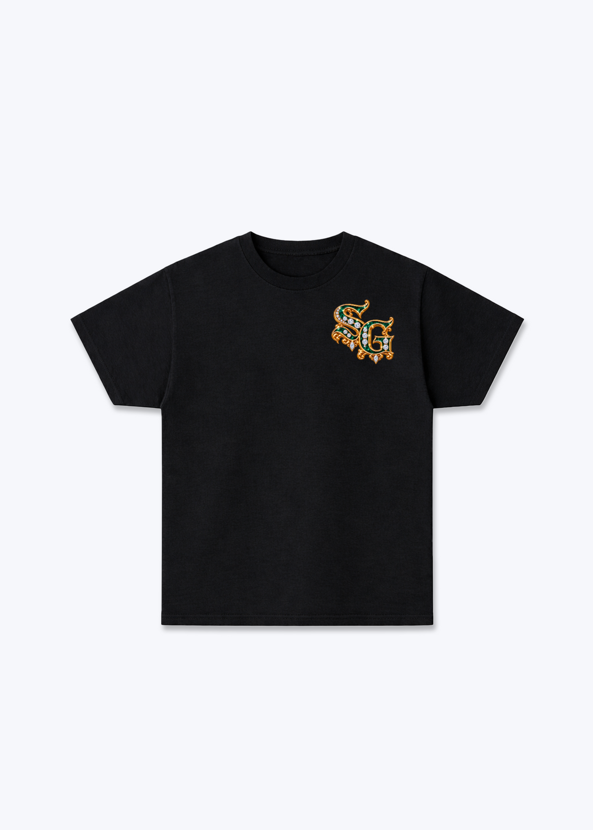 St.Gallen Diamonds Basic T-Shirt - Black Front (Designed)