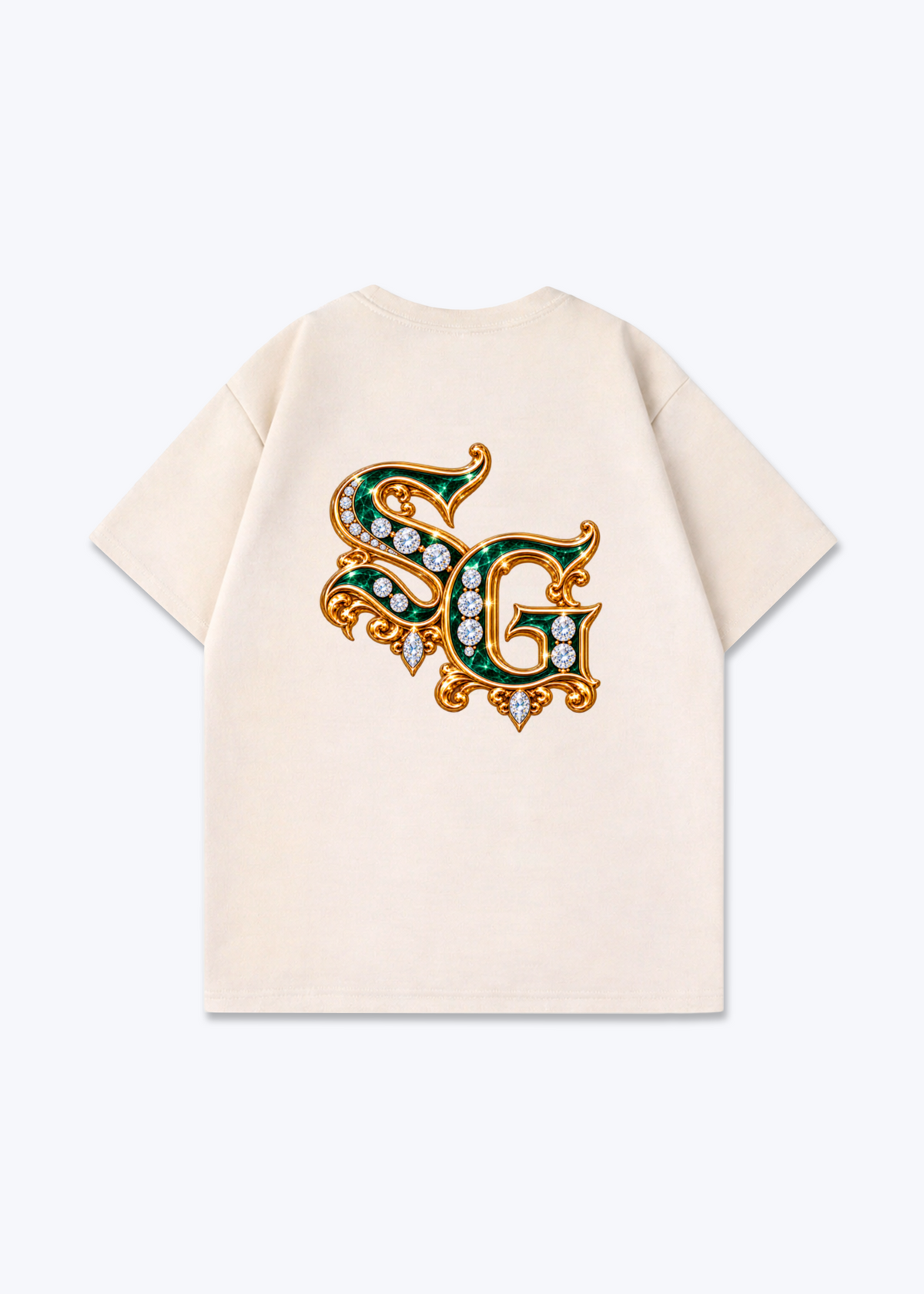 St.Gallen Diamonds Oversized T-Shirt - Beige Back (Designed)