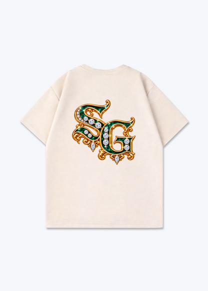 St.Gallen Diamonds Oversized T-Shirt - Beige Back (Designed)
