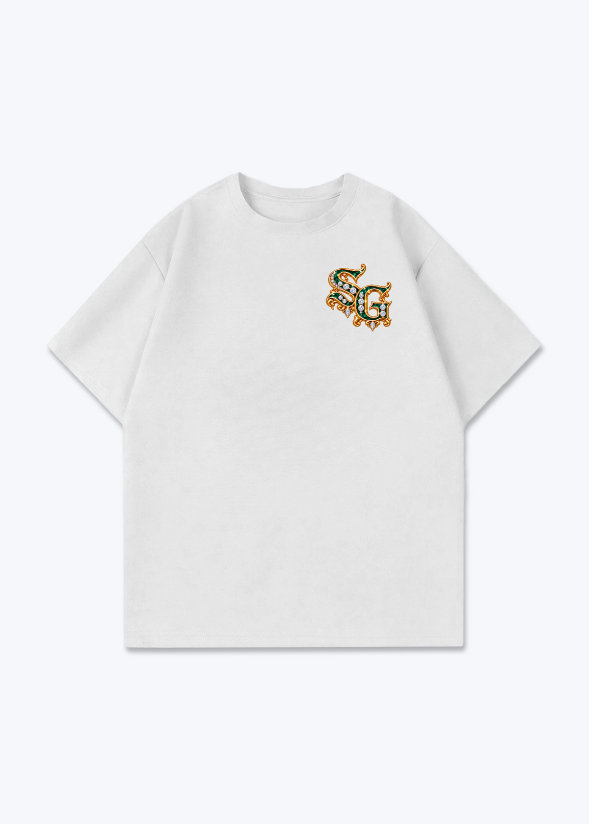St.Gallen Diamonds Oversized T-Shirt - White Front (Designed)