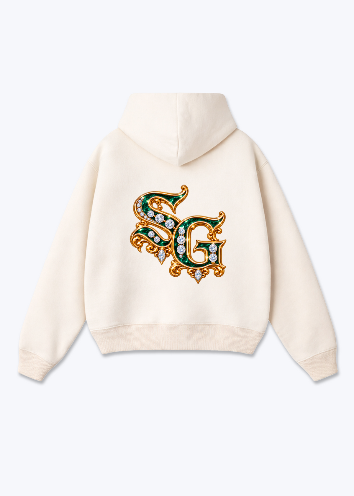 St.Gallen Diamonds Oversized Hoodie - Beige Back (Designed)