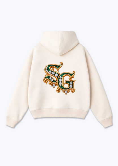 St.Gallen Diamonds Oversized Hoodie - Beige Back (Designed)