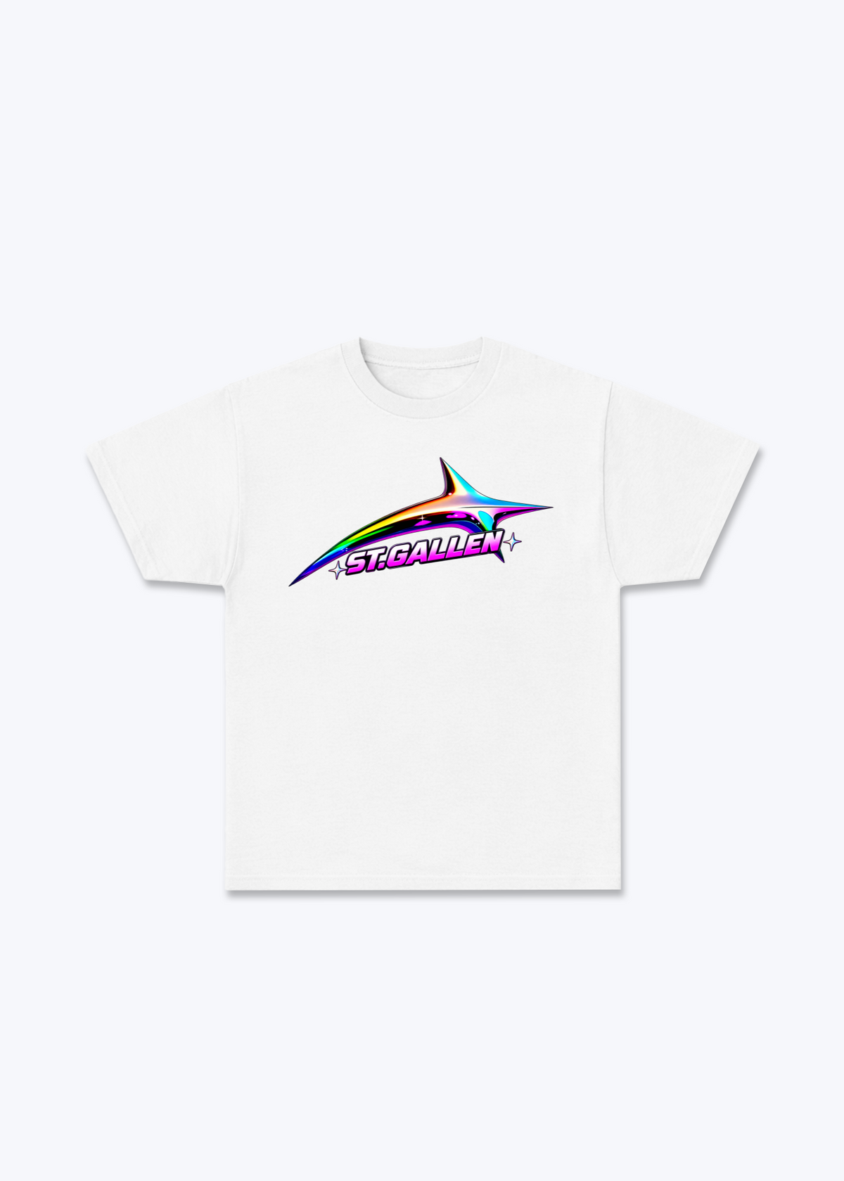 St.Gallen Glow Basic T-Shirt - White Front (Designed)