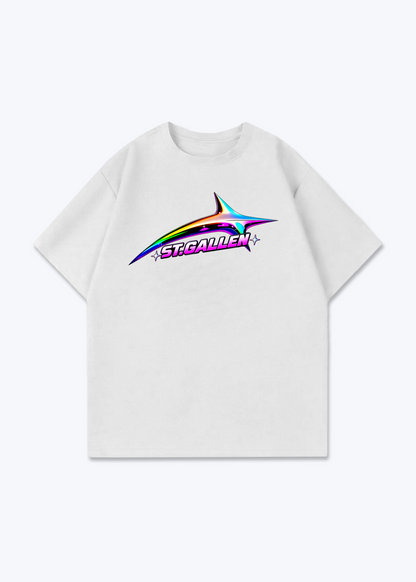 St.Gallen Glow Oversized T-Shirt - White Front (Designed)