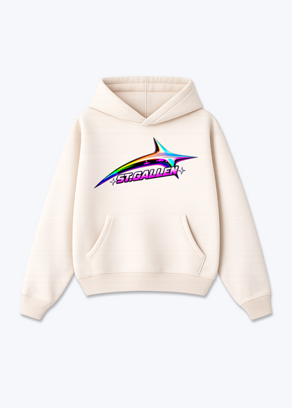 St.Gallen Glow Oversized Hoodie - Beige Front (Designed)