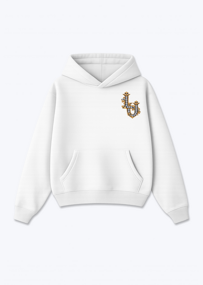 Luzern LU Oversized Hoodie - White Front (Designed)