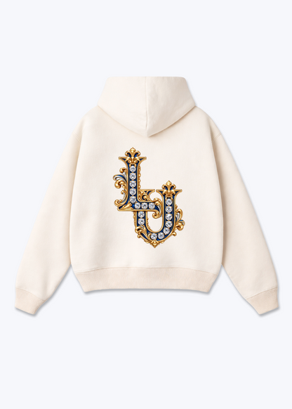 Luzern LU Oversized Hoodie - Beige Back (Designed)